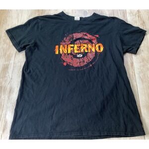 Inferno Tour T Shirt Metal Concert Band Black Graphic Print Tee Men's Large‎